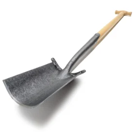 1786 - Szpadel do grobu "kształt angielski" ze stopniem - 80 cm jesionowy trzonek T